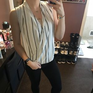 {H&M} striped blouse